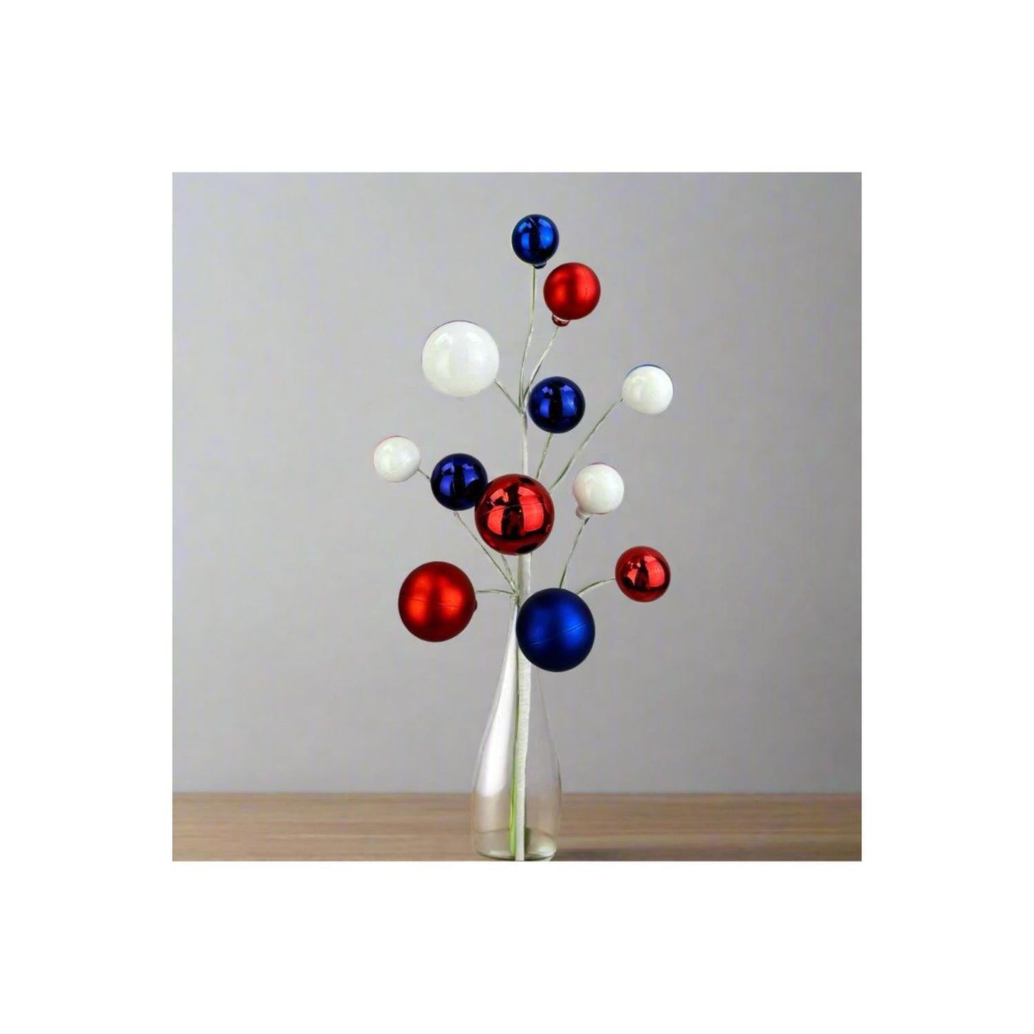16" Ornament Ball Pick: Red, White, Blue